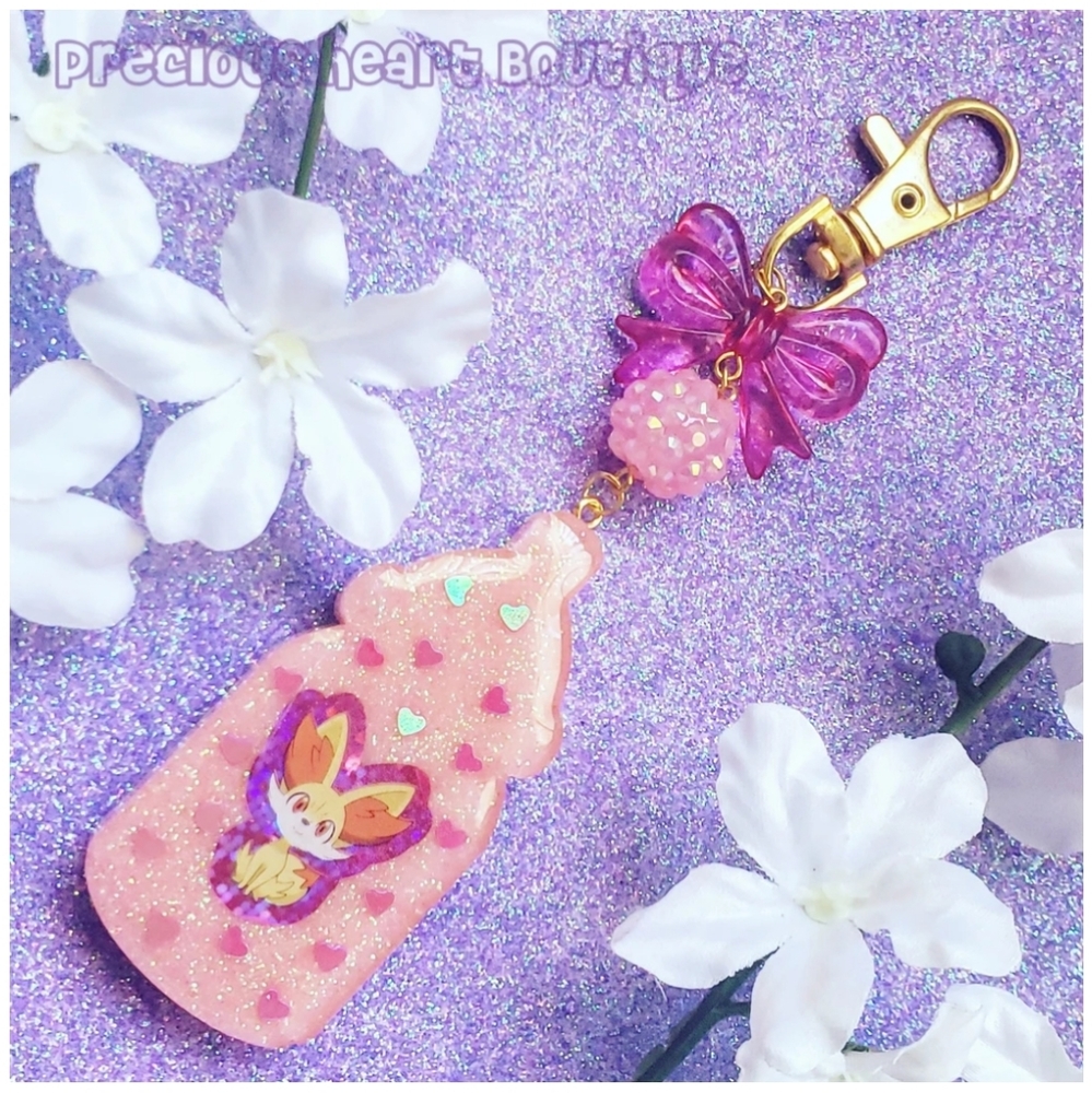 Fennekin Bottle Keychain